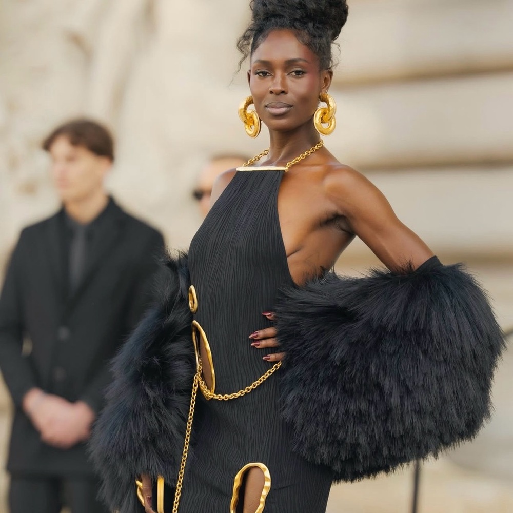 Black Dress Runway accented with Gold Circular Cutouts - Picture 9 of 13